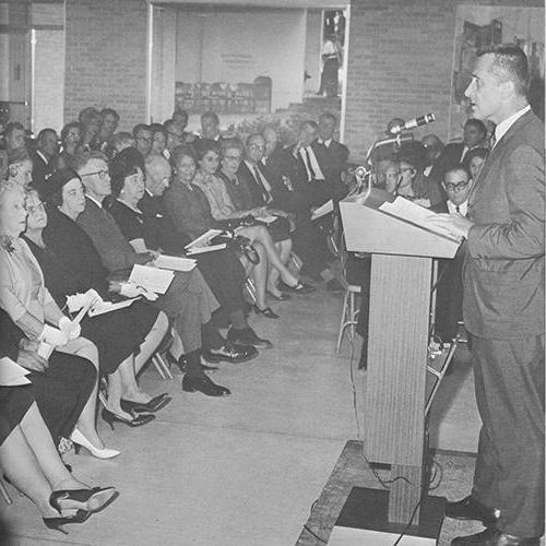 The dedication of Williams Hall in 1966.